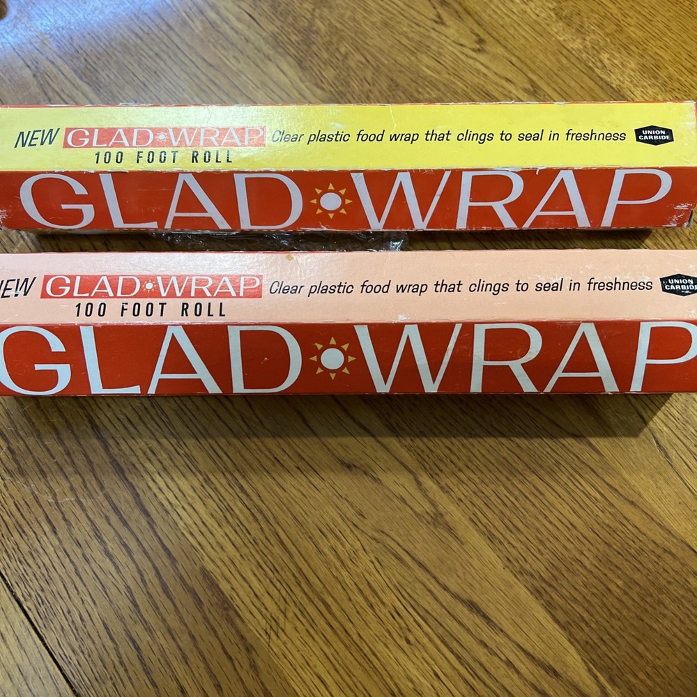 Vintage Glad Wrap Union Carbide Clear‎ Plastic 100 Ft Roll- See Details - READ